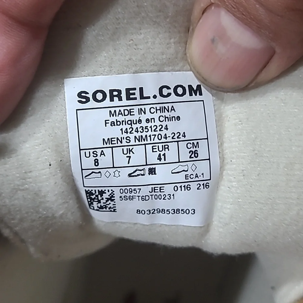 Sorel Cheyanne II Lace Boots - Tan Leather Size 8